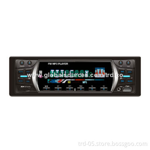1 DIN Car Audio Car MP3 Player, Color LCD, Supports USB/SD/MMC Card Slot, AUX IN, 4*50W, FM/AM, ID3